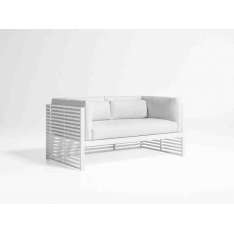Dwuosobowa sofa z tkaniny ze zdejmowanym obiciem Gandiablasco Dna