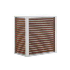 Wysoka prostokątna sadzarka z drewna tekowego Gandiablasco DNA Teak