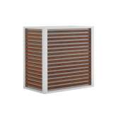 Wysoka prostokątna sadzarka z drewna tekowego Gandiablasco DNA Teak