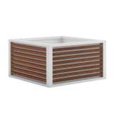 Niska kwadratowa sadzarka z drewna tekowego Gandiablasco DNA Teak