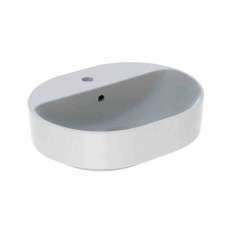 Umywalka nablatowa z gresu porcelanowego z przelewem Geberit VariForm
