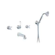 Zestaw wannowy ścienny 5-otworowy Gentry Home Chopin White