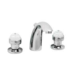 3-otworowa bateria umywalkowa z automatycznym odpływem Gentry Home Crystal