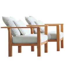 Tkaninowy fotel ogrodowy z podłokietnikami Gervasoni INOUT 01