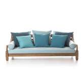 Tapicerowana sofa ogrodowa z drewna tekowego Gervasoni JEKO 04