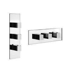 3-otworowa termostatyczna bateria prysznicowa metalowa Gessi QUADRO WELLNESS