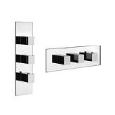 3-otworowa termostatyczna bateria prysznicowa metalowa Gessi QUADRO WELLNESS