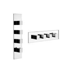 Metalowa bateria prysznicowa 4-otworowa Gessi QUADRO WELLNESS