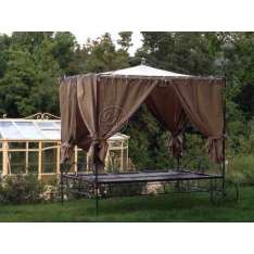 Leżak ogrodowy z kutego żelaza z baldachimem Gh Lazzerini Beach lounger 3