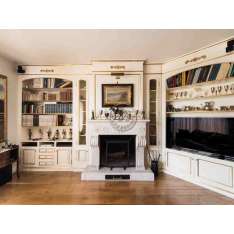 Kominek z kamienia naturalnego montowany na ścianie Gh Lazzerini Fireplace 1