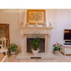 Kominek z kamienia naturalnego montowany na ścianie Gh Lazzerini Fireplace 2