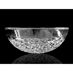 Umywalka nablatowa okrągła kryształowa Glass Design Ice ROUND