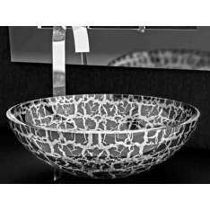 Umywalka nablatowa okrągła szklana Glass Design Kalahari Ø 40