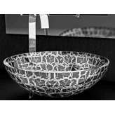 Umywalka nablatowa okrągła szklana Glass Design Kalahari Ø 40