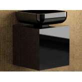 Pojedyncza drewniana szafka pod umywalkę Glass Design Leonardo CUBUS BLACK JIMMY SMALL BLACK