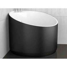 Wanna narożna okrągła Glass Design Mini BLACK