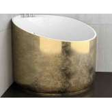 Wanna narożna z płatkami złota Glass Design Mini GOLD