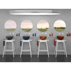 Stojąca szafka pod umywalkę z wieszakiem na ręczniki Glass Design BLOOM