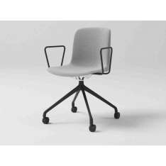 Obrotowe krzesło biurowe z tkaniny z podstawą 4-Spoke na kółkach Grado Design EVERY