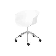 Obrotowe krzesło biurowe z polipropylenu z podstawą 5-Spoke na kółkach Grado Design QUEEN