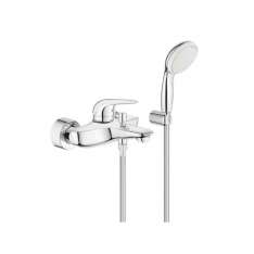 Bateria wannowa ścienna z główką prysznicową Grohe Eurostyle New