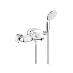 Bateria wannowa ścienna z główką prysznicową Grohe Eurostyle New