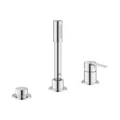 3-otworowa bateria wannowa z główką prysznicową Grohe Lineare New