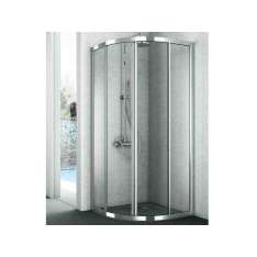 Narożna kryształowa kabina prysznicowa z dwoma przesuwanymi drzwiami Gruppo Geromin EASY