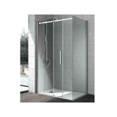 Narożna kryształowa kabina prysznicowa z drzwiami przesuwnymi Gruppo Geromin Flow