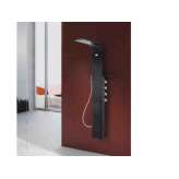 Naścienny termostatyczny panel prysznicowy z głowicą górną Gruppo Geromin Lama Fibra di carbonio