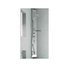 Stalowy panel prysznicowy narożny wielofunkcyjny Gruppo Geromin Quarantacinque BASE
