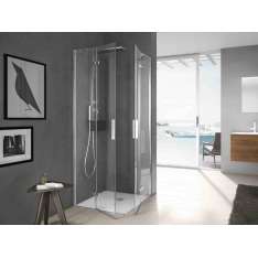 Narożna kabina prysznicowa z drzwiami uchylnymi Gruppo Geromin Time