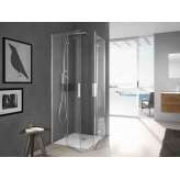 Narożna kabina prysznicowa z drzwiami uchylnymi Gruppo Geromin Time