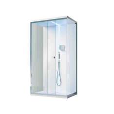 Narożna prostokątna szklana kabina prysznicowa z brodzikiem Gruppo Treesse SCURETTO 812