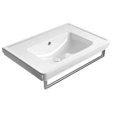 Prostokątna umywalka do montażu na ścianie GSI ceramica Classic 75