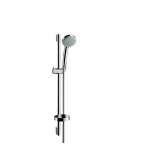 Chromowany mosiężny drążek prysznicowy z główką prysznicową Hansgrohe Croma 100