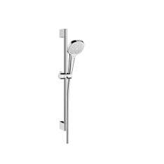 Chromowany mosiężny drążek prysznicowy z główką prysznicową Hansgrohe Croma Select E