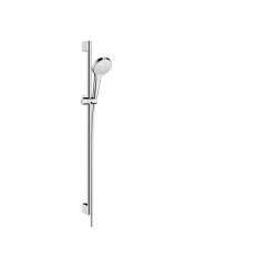 Chromowany mosiężny drążek prysznicowy z główką prysznicową Hansgrohe Croma Select S