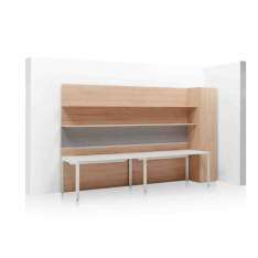 Drewniany magazyn biurowy Herman Miller LAYOUT WORKWALL