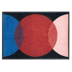 Dywanik z materiału z recyklingu o geometrycznych kształtach Heymat Spot BLACK