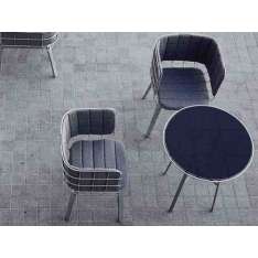 Stalowe krzesło z podłokietnikami Host & Home Grid