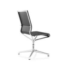 Obrotowe skórzane krzesło biurowe z podstawą 4-Spoke ICF Stick Chair ATK 4-5 STAR BASE