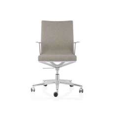 Obrotowy fotel biurowy z tkaniny z podstawą 5-Spoke z podłokietnikami ICF Stick Chair ATK 4-5 STAR BASE