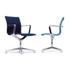 Obrotowy fotel biurowy z tkaniny z podstawą 4-Spoke z podłokietnikami ICF Una Chair MANAGMENT