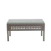 Niski prostokątny ogrodowy stolik boczny z włókna syntetycznego Il Giardino di Legno Argali