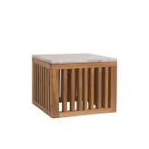 Kwadratowy marmurowy stolik ogrodowy Il Giardino di Legno Code