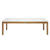 Niski prostokątny ogrodowy stolik boczny z włókna syntetycznego Il Giardino di Legno Fiji