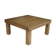 Niski kwadratowy drewniany stolik ogrodowy Il Giardino di Legno Saint Tropez