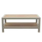 Niski prostokątny ogrodowy stolik boczny z włókna syntetycznego Il Giardino di Legno Tonga