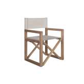 Składane drewniane krzesło ogrodowe z podłokietnikami Il Giardino di Legno Venezia